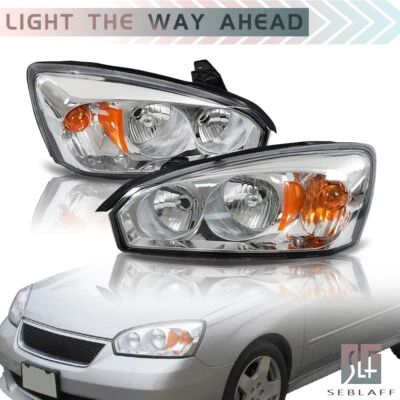 Par de faros para Chevy Malibu 2004-2008 lente transparente izquierda+derecha Foto 1 de 4