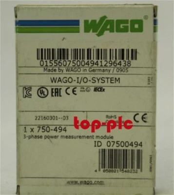 New Factory Sealed WAGO 750-494 3-Phase Power Measurement  Module - Image 1 of 3