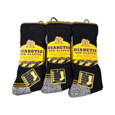 COLOURSFORYOU Mens Thermal Diabetic Work Socks Non Elastic Thick Winter Warm Size UK 6-11