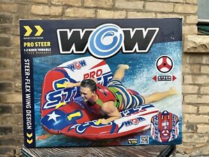 WOW Water Sports Pro Steer Flex Wing Inflatable Towable Tube 1-2 Riders NEW!