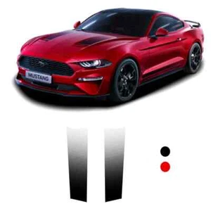Calcomanía deportiva de línea de cintura degradada a rayas del motor delantero para Ford Mustang - Imagen 1 de 20