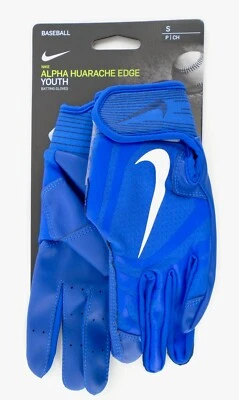 Guantes de Bateo Nike Alpha Huarache Edge Juvenil Pequeño Juego Real/Blanco Foto 1 de 4