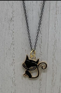 Black Cat Necklace  - Picture 1 of 2