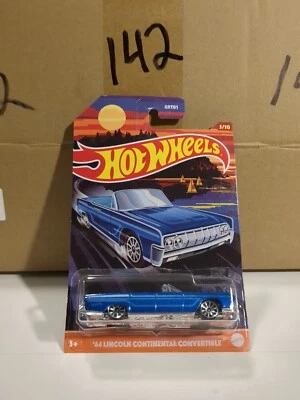 Lincoln Continental кабриолет 2021 Hot Wheels '64 синий Walmart отличное состояние - Изображение 1 из 4