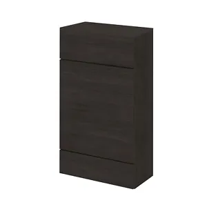 Hudson Reed Fusion 500mm Compact Back To Wall WC Unit Black Textured Woodgrain - Picture 1 of 3