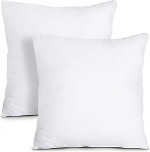 NUEVO Inserto de almohadas para ropa de cama (paquete de 2, blanco) - Cama de 18 X 18 pulgadas - Imagen 1 de 12
