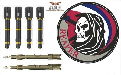 Calcomanía adhesiva MQ-9 Reaper Driver 26 WPS Nellis AFB Foto 1 de 4