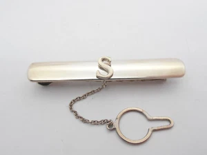 Fermacravatta in Argento 925 con Lettera - S - Iniziale Nome - Alfabeto - Picture 1 of 4