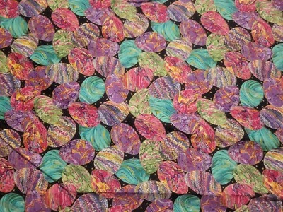 Hermosos huevos de Pascua jaspeados ~ ~ tela VIP Cranston ~ 36" X 44" púrpura Foto 1 de 4