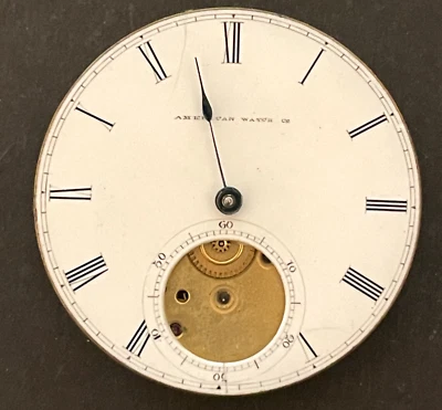 Antique 1867 Waltham PS Bartlett 1865 Pocket Watch Movement Parts 10s 13j KW USA - Image 1 of 2