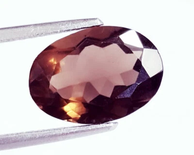 5.55 Ct Loose Gemstone Quartz Smokey Quartz Certified Oval Shape Transparent Gem - Image 1 of 4