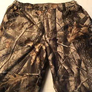 Field & Stream Insulated Camo Pants Mens Size L Nylon Lining Realtree Hardwoods - Picture 1 of 13