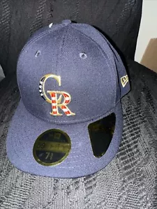 Colorado Rockies MLB 2023 Fourth of July New Era 59FIFTY Fitted Hat~ Blue - Picture 1 of 7