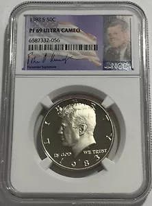 1983 S NGC PF69 Ultra Cameo Clad Proof Kennedy Half Dollar 50c Signature - Picture 1 of 3