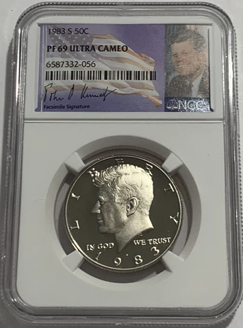 1983 S NGC PF69 ULTRA CAMEO CLAD PROOF KENNEDY HALF DOLLAR 50C SIGNATURE Cover