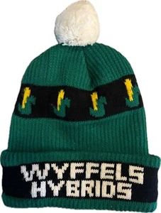 Wyffels Hybrids Vintage Beanie Pom Pom Stocking Hat - Rare - Picture 1 of 2