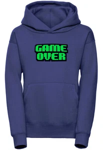 GAME OVER Design Royal Hoodie Kids Boys Girls Gaming Gamer Hoody Winter Streamer - Picture 1 of 7