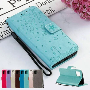 Leather Wallet Case For Samsung Galaxy S24 S20 Ultra Plus Flip Cover Shockproof - Picture 1 of 20