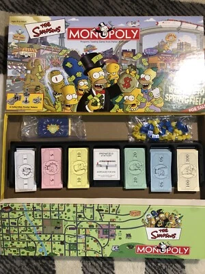 The SIMPSON'S Monopoly Springfield 2001 100% Complete Collectable - Image 1 of 4