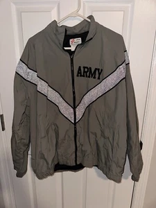 US Army Herren Größe M grau Reißverschluss Physical Fitness Jacke - Bild 1 von 3