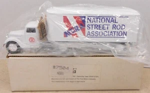 NATIONAL STREET ROD #1 1937 FORD TRACTOR TRAILER 1990 DIECAST ERTL BANK #7504 - Picture 1 of 1