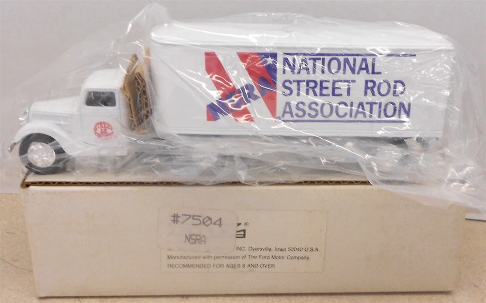 NATIONAL STREET ROD #1 1937 FORD TRACTOR TRAILER 1990 DIECAST ERTL BANK #7504 - Image 1 of 1