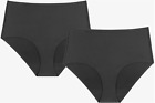 Anti x Proof Set of 2 Moderate Leakproof Mid-Rise Brief Black/Black Large Size