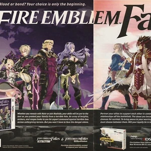 Vintage 2016 Fire Emblem Fates Original 3DS 3-Pg Print Ad Split 42x27cm GIM 275 - Picture 1 of 7