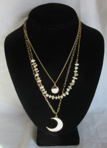 PARK LANE LOTUS Necklace Moon Mother of Pearl 15", 17", 19" + 3" extension - Picture 1 of 4