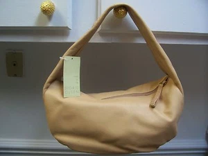 SIGRID OLSEN CAMEL LEATHER HOBO HANDBAG NWT - Picture 1 of 5