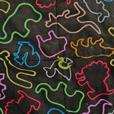 Manta de cama para niños dinosaurio colorido edredón animal hecha a mano Foto 1 de 4