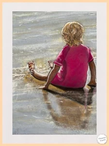 Beach Babe( Revised) - Original Pastel Painting - Picture 1 of 3