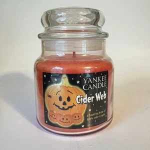 Yankee Candle Cider Web Medium Jar Candle Halloween 14.5 oz NEW - Picture 1 of 6