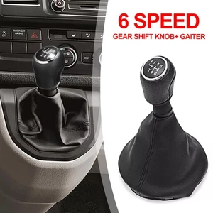 6-GANG SCHALTKNAUF SCHALTSACK SCHALTMANSCHETTE für VW T5 BUS MULTIVAN KASTEN - Bild 1 von 15