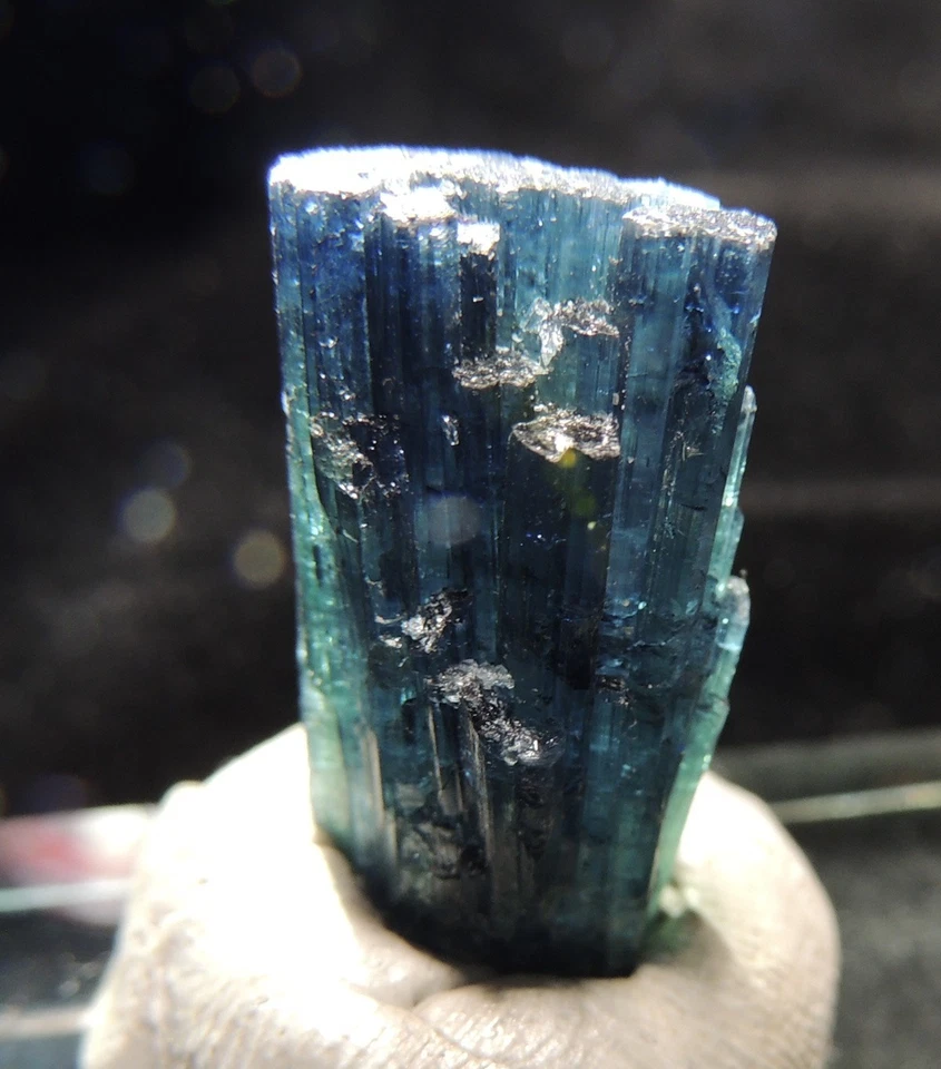 Indigolith Turmalin Kristall Stufe aus Afghanistan #F - Bild 1 von 4