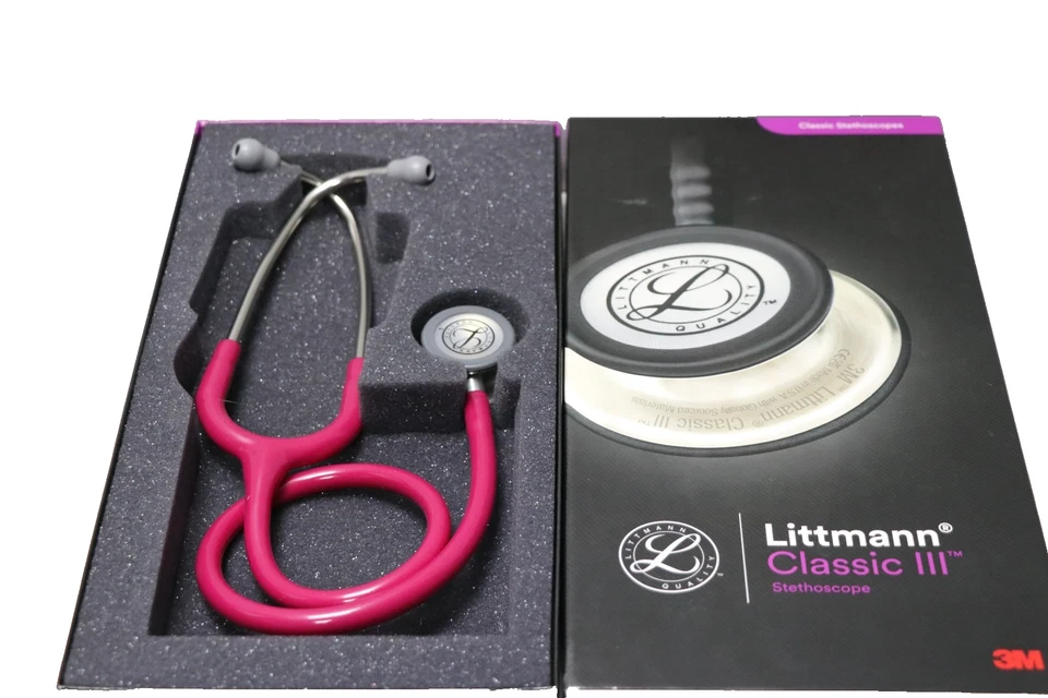 3M Littmann Classic III Stethoskop Überwachung, 5648, himbeerroter Schlauch,69cm - Bild 1 von 1