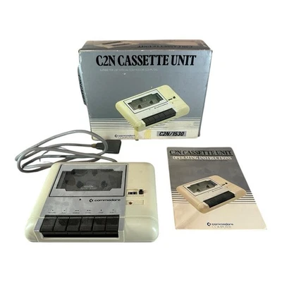 Vintage Commodore 1530 C2N Datasette Magnetic Tape Data Compact Cassette, ungetestet - Bild 1 von 4