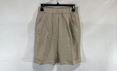 Шорты женские Phillip Lim бежевые со складками спереди 3,1 размер 0 - Изображение 1 из 4