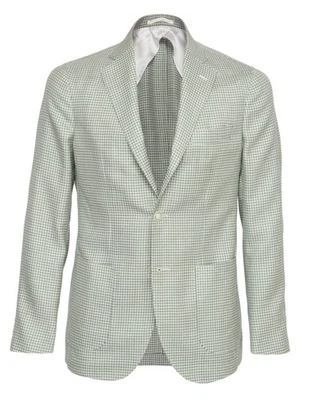 NWT EDUARDO DE SIMONE SPORT COAT jacket silk linen luxury handmade Italy 52 - Image 1 of 4