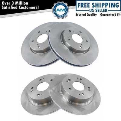 Front and Rear Brake Rotors Set For 2013-2020 Honda Accord 2015 Civic - Image 1 of 4