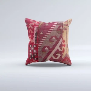 Kilim Cushion Cover 40x40 cm 16x16 in  Vintage Turkish Square Pillowcase 41158 - Picture 1 of 5