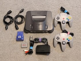 Nintendo 64 Console 2 Controllers Cleaned Tested Working Great Region Free! N64