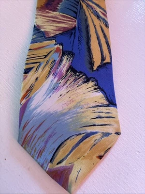 Corbata para hombre vintage Bugle Boy EE. UU. floral con patrón multicolor Foto 1 de 3