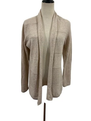 Cárdigan Suéter J McLaughlin Cachemir Talla M Tostado Chal Cuello Grapa Normcore  Foto 1 de 4