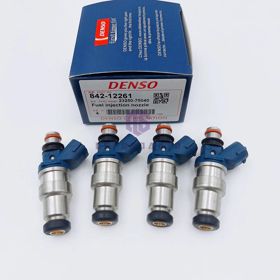 New 4PCS DENSO Fuel injectors For Toyota Tacoma 2.4L 1995-2000 I4 23250-75040 - Imagem 1 de 4