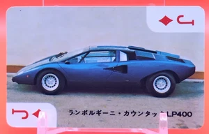 Lamborghini Countach LP 400/Luxury Sports Car Playing Card Japanese Diamond J - Picture 1 of 10