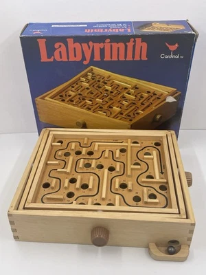 Labyrinth Wooden Board Game by Cardinal with Ball & Box No. 189 - Image 1 of 4