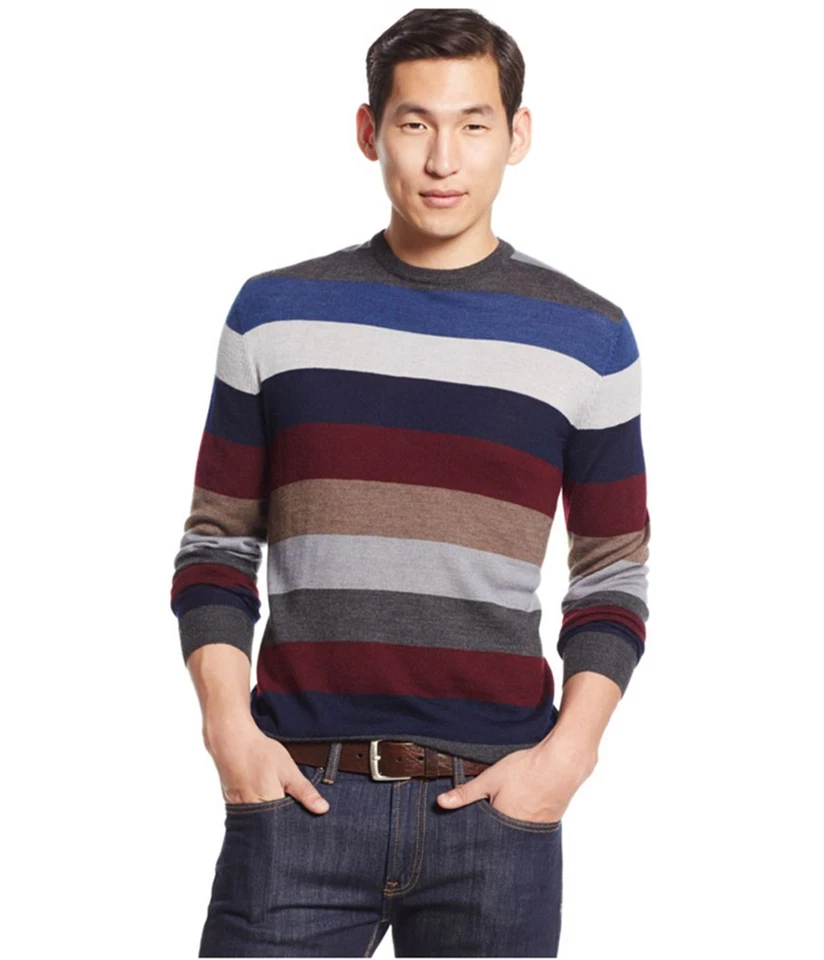 Club Room Mens Wool Multi-Striped Pullover Sweater, Multicoloured, XX-Large - Image 1 of 1