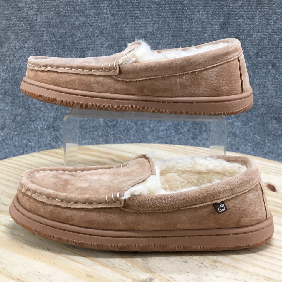 Zapatillas Lamo Para Hombres 8 Tostadas Harrison Mocasines Gamuza Imitación Piel Forradas Sin Cordones Sin usar, en Caja Foto 1 de 4
