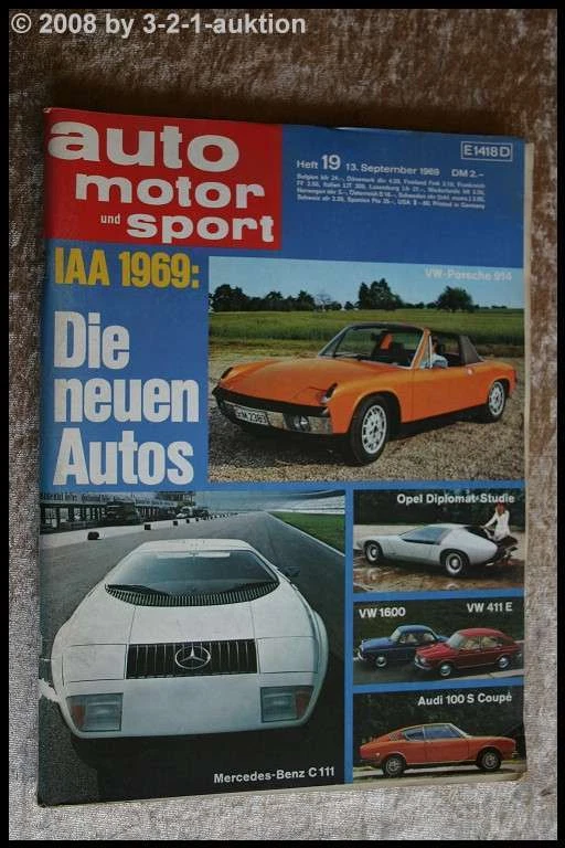 AMS AUTO MOTOR SPORT 19/69 * ROVER 3500 V 8 BMW 2002 FORD MUSTANG BOSS 302 - Immagine 1 di 1